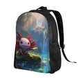 thumbnail image 6 of Easygd Pond Cute Axolotl Versatile and Stylish Backpack: Comfort, Storage, and Durability for College,Work, Travel, and Everyday Use, 6 of 8