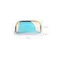 thumbnail image 2 of Pompotops Large Storage Bags Thickened Semicircle TPU Transparent Waterproof Colorful Wash Swimming Storage Bag Pencil Case, B, 2 of 2
