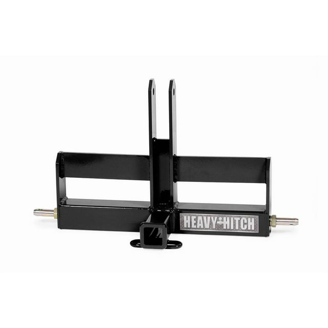 Category 1, 3 Point Hitch Receiver Drawbar with Suitcase Weight Bracket - Standard Duty, Black