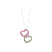 Personalized Family Jewelry Building Hearts Birthstone Pendant available in Sterling Silver, Yellow and White Gold