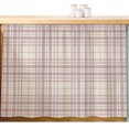 thumbnail image 2 of Buffalo Plaid Small Cabinet Curtains 11"W x 13"L, Dusty Rose Pink Farmhouse Gingham Striped Sink Skirt Dust-Proof Short Curtain for Bathroom Vanity Storage Cubby Desk, Self Adhesive Privacy Drapes, 2 of 9