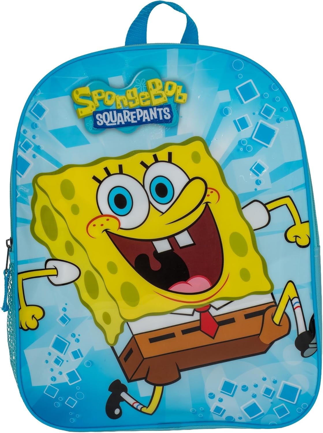 Spongebop Square Pants Kids Backpack, 15" School Bag for Girls & Boys, Blue