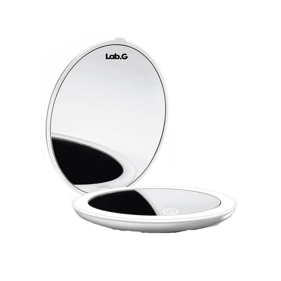 Espejo Con Led Luz Recargable Para Maquillaje Portátil 1x2x Lab.G Blanco
