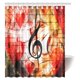 thumbnail image 1 of Cortina de ducha ABPHQTO Música con G Clef 150x180 cm, 1 of 2