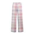 thumbnail image 5 of GrmtClth Pajama Pants Men Ultra Lightweight Soft Plaid Sleepwear Casual Lounge Pajama Bottoms with Pocket and Drawstring Pink M, 5 of 5