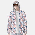 thumbnail image 6 of Rocae American Gnomes Print Breathable Sun Protection Hoodie Quick-Dry Lightweight Long Sleeve Hoodie Unisex Running Sports Shirt, 6 of 9