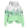 thumbnail image 2 of UPPADA Womens Hawaii Beach Graphic Hoodies Floral Print Oversized Hooded Sweatshirts Vintage Y2k Hoodies Hoodies for Women Pullover Green,S, 2 of 3