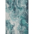 thumbnail image 2 of Addison Rugs Mayfield Premium Machine Washable Transitional Abstract Teal Rectangle Rug, 10' X 14' Machine Washable Transitional Abstract Teal Oversized Sherpa Throw Blanket, 2 of 7