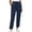 Navy, variant on Axiiglly Womens Linen Pants Drawstring Elastic Waist Solid Color Summer Casual Pants with Pockets, S-2XL