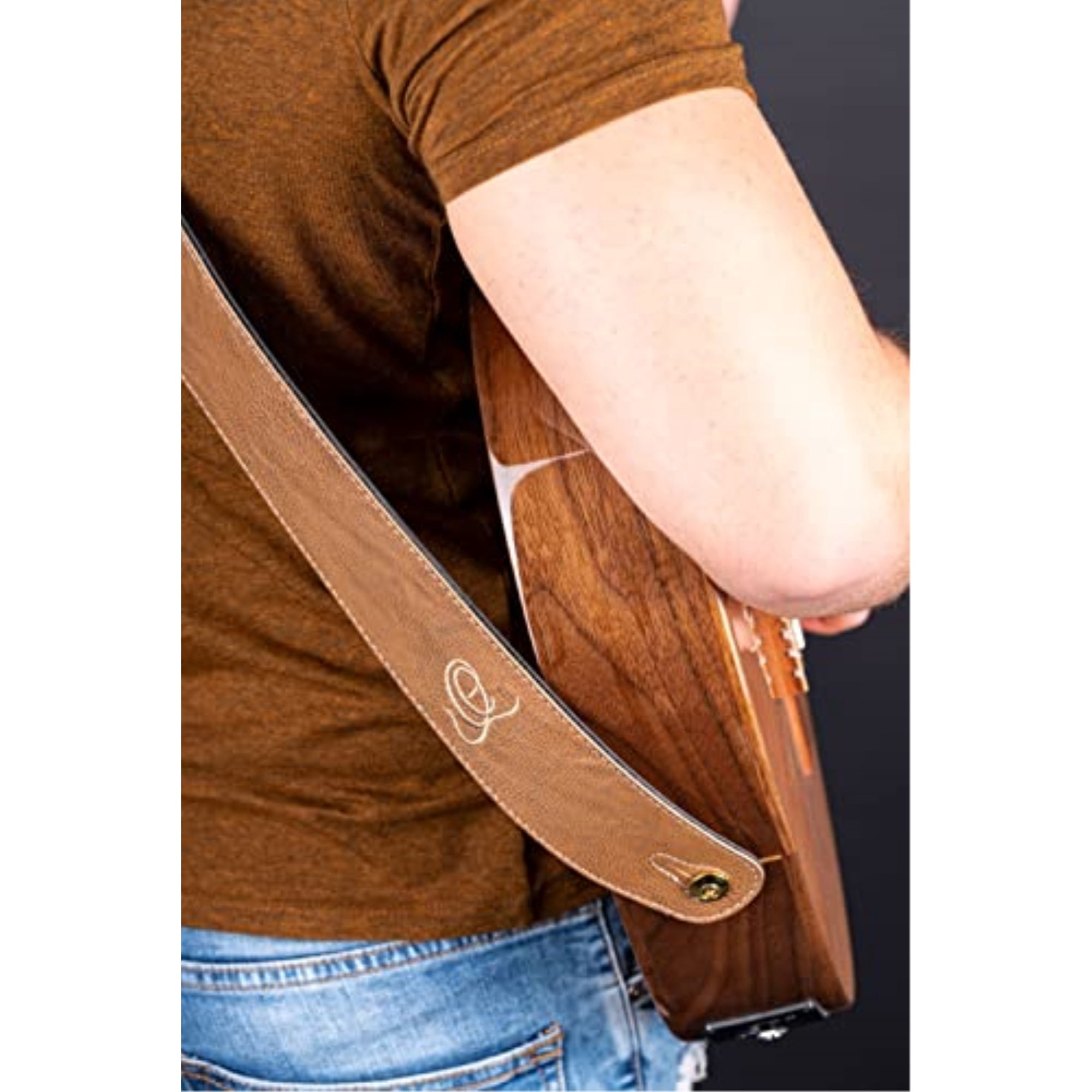 Ortega Vegan Series Guitar Straps Tan 2.36 in.
