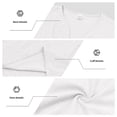 thumbnail image 5 of Domuza Mens Linen V-Neck Shirts Casual Short Sleeve Hippie Yoga Tops Lightweight Summer Beach Shirt White 2XL, 5 of 5