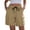 Khaki, variant on hlysgo Hiking Shorts for Women High Waisted Pull On Cargo Short Casual Golf Thigh Shorts with Pockets Navy,M