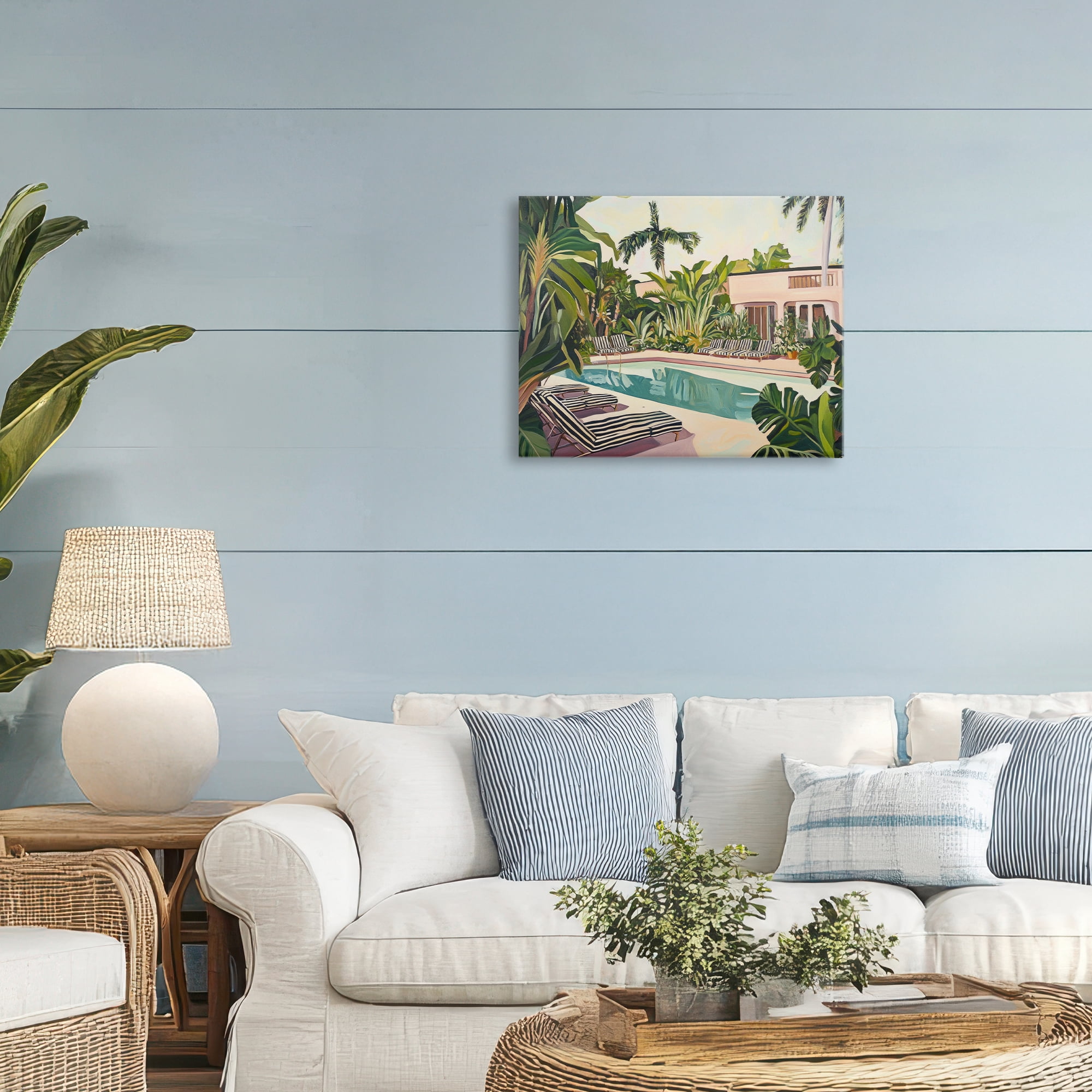 Stupell Industries Poolside Resort Lounge Chairs Canvas Wall Art, design by Sisi and Seb
