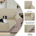 thumbnail image 2 of U-NICE HOME Reversible Loveseat Cover Machine Washable Couch Slipcover Furniture Protector with Elastic Straps Water Repellent, Loveseat small Size, Sand/Beige, 2 of 6