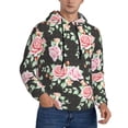 thumbnail image 2 of Haiem Rose Flowers Patterned Men's Hoodie with Kangaroo Pocket - Ideal Pullover Sweatshirt for Daily Wear, Travel, and Home-X-Large, 2 of 7