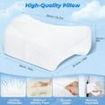 thumbnail image 2 of Side Sleeper Pillow with Arm Hole, Shoulder Relief System with 3 Arm Place Hole, Memory Foam Pillow for Side, Back and Stomach, White, 2 of 7