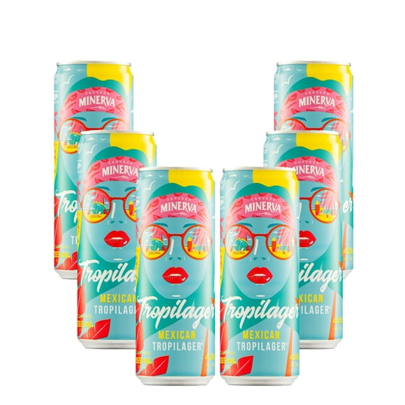 Six Pack Cerveza Minerva Tropilager Slim Lata 355 Ml Minerva Lager