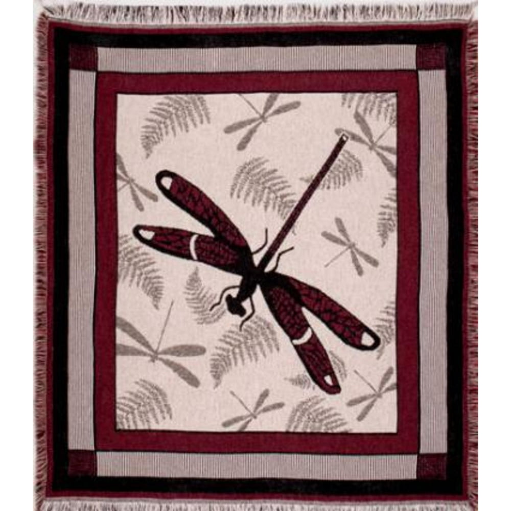 Dragonfly EcoFriendly Afghan Throw Blanket 50" x 60"