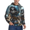 thumbnail image 2 of Lsque Cute Skeletons Figurines Pattern Casual Men's Hoodie,Hooded Sweatshirt with Kangaroo Pocket,Pullover Hoodie-X-Large, 2 of 7