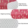 thumbnail image 5 of Valentine's Day Kitchen Mats Set, Pink Stripes and Hearts, Rustic Non-Slip Flannel Texture, Easy Clean for Bedroom Living Room Bathroom, 5 of 12
