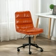 thumbnail image 2 of Porthos Home Egon Swivel Office Chair, PU Leather Upholstery, Armless, 2 of 7
