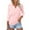 Light pink, variant on TQWQT Collared Shirts for Women 2024 Trendy V Neck 3/4 Sleeve T Shirts Solid Collared Loose Fit T Shirts Dressy Casual Three Quarter Length Tunic Tops Light pink 2XL