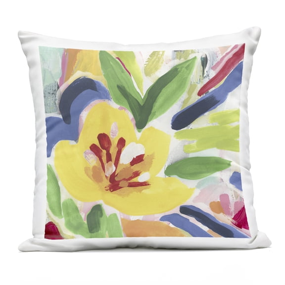Stupell Industries Vivid Lively Florals Design by June Erica Vess Outdoor Printed Pillow