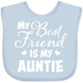 thumbnail image 3 of Inktastic My Best Friend is My Auntie with Hearts Boys or Girls Baby Bib, 3 of 4