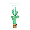 thumbnail image 2 of OnRei 12x14 Gold Ornate Wood Framed with Double Matting Museum Art Print Titled - Get To The Point Cactus, 2 of 4