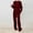 Z01#Wine, variant on Sweater Set for Women Two Pieces Elegant Knitted Sweater with Long Pants Casual Home Leisure Sets,Coffee