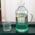 thumbnail image 5 of Jarra elegante con vaso para beber, vaso de agua a juego, estilo vintage, para el hogar, 1100ml, verde, 5 of 5