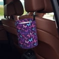 thumbnail image 5 of Easygdp Bright Purple Butterflies Car Trash Can Garbage Car Accessories Trash Can Car Waste Bin for for Driver and Passenger Any Vehicle, 5 of 7