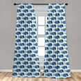 thumbnail image 5 of Ambesonne Nautical Curtains, Powder Blue Tang Fish Art, Pair of 28"x84", Sky Blue Yellow and Grey, 5 of 5
