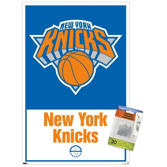 NBA New York Knicks - Logo 21 Wall Poster with Pushpins, 14.725" x 22.375"