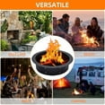 thumbnail image 2 of Fire Pit Ring, Round Fire Pit Ring Insert for Outside Wood Burning, DIY Outdoor Fire Pit Liner Ring for Garden, Patio, Backyard or Camping, 3mm Thick Metal Steel, 2 of 7