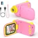 thumbnail image 1 of Cámara para niños Juguete para niños Regalo para niños Grabadora de video a prueba de golpes Pantalla HD de 2.4 pulgadas 1080P con tarjeta TF de calidad de 32 GB Regalos para niños de 3 a 12 años (ros, 1 of 5