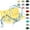 Bright yellow white, variant on Outdoor Loveseat Cushion Set, 48" x 24" Waterproof Patio Furniture Cushions with Removable Cover, Ties and Hidden Zipper, Patio Love Seat Sofa Cushions（Khaki）