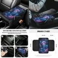 thumbnail image 6 of Jeiento Jellyfish Auto Seat Covers Full Set 14 PCS Steering Wheel Cover Seat Belt Pads Waste Basket Bin Rearview Mirror Cover Cup Holder Center Console Cover Handbrake Cover Gear Shift Cover, 6 of 7