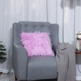 thumbnail image 2 of PiccoCasa Shaggy Faux Fur Throw Pillow Cover, 18"x18" Cushion Cover Cases for Sofa Couch Purple, 2 of 8