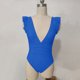 thumbnail image 4 of Traje de baño de una pieza para mujer, traje de baño informal de moda para mujer, traje de baño de color sólido con cuello en V para mujer, traje de baño de moda playera para mujer, trajes de baño de, 4 of 5