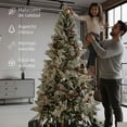 thumbnail image 2 of Arbol de Navidad Verde Nevado Jardimex Premium 1.9m Pino Navideño con Escarcha de Nieve, 2 of 8
