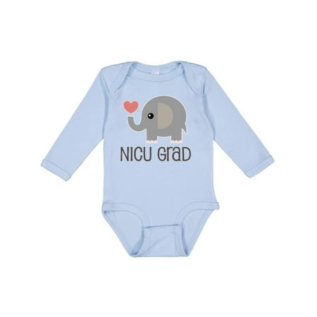 

Inktastic NICU Graduate Baby Elephant Gift Baby Boy or Baby Girl Long Sleeve Bodysuit