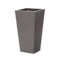 thumbnail image 1 of Step2 Tremont Dark Cedar Plastic Square Tapered Indoor and Outdoor Tall Planter, 1 of 5