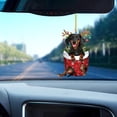 thumbnail image 3 of Colgante colgante,Adorno colgante navideño de perro salchicha,Adorno para árbol de Navidad Colgante para mochila,Espejo retrovisor del coche Colgante colgante para vacaciones,Decoración del, 3 of 9