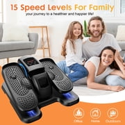 Baokaler Under Desk Elliptical, Electric Leg Exerciser while Sitting for Seniors, 12 Speeds,Black