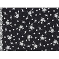 thumbnail image 2 of Zelouf Crepe Floral Border  , Sewing, DIY, Crafts Fabric by the Yard, 911 Black/white, 10 Yard, 2 of 2