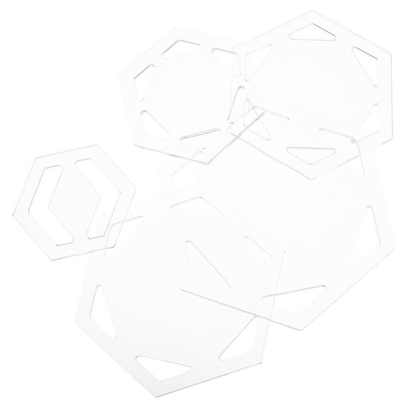 5pcs Hexagon Quilting Templates for Patchwork Acrylic Sewing Ruler for DIY Projects Transparent for Crafting Sewing Cutting and Stitching