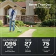 thumbnail image 5 of Greenworks 80V 16" Brushless Cordless (Attachment Capable) String Trimmer, 2.5Ah Battery and Charger Included, 5 of 10