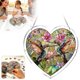 thumbnail image 3 of Acrylic Heart-shaped Puzzle Wind Chime Pendant 94-Piece Puzzle Porch Garden Wind Chime, 3 of 9