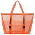 thumbnail image 5 of Mesh Beach Bag with Zipper,Large Beach Tote Bags for Women,Pool Swim Bag, Travel Tote Bags,Beach Vacation Essentials,Orange, 5 of 6